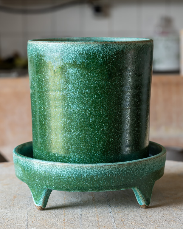 Kruka - Kristallglasyr, keramik av Elna-Karin Helgesson.