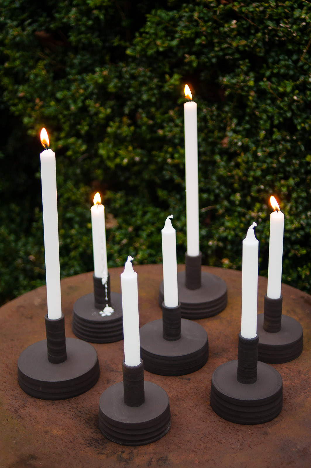 Ljusstakar keramik av Elna-Karin.