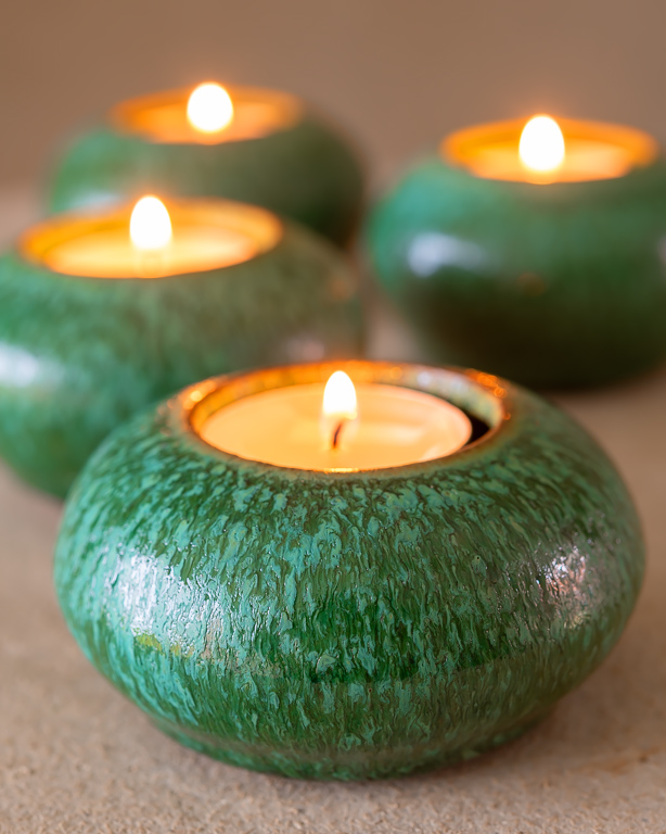 Värmeljus Klot, keramik av Elna-Karin Helgesson