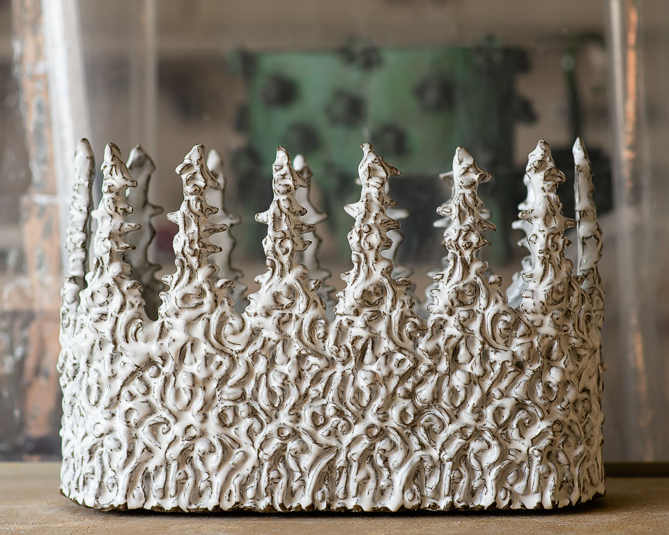 Växtkärl spira, keramik av Elna-Karin Helgesson